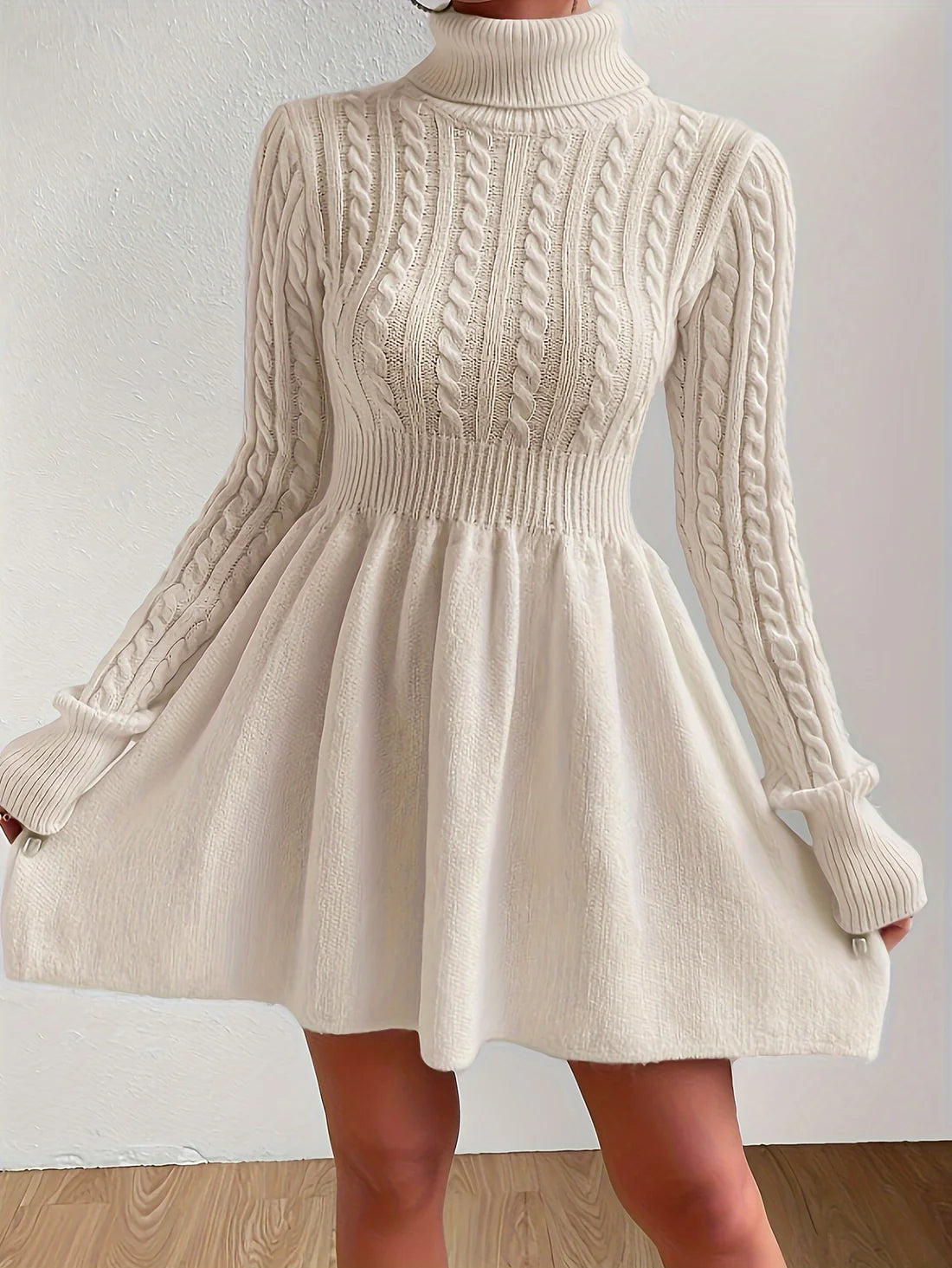 Elena™ - Gebreide Coltrui Sweaterjurk